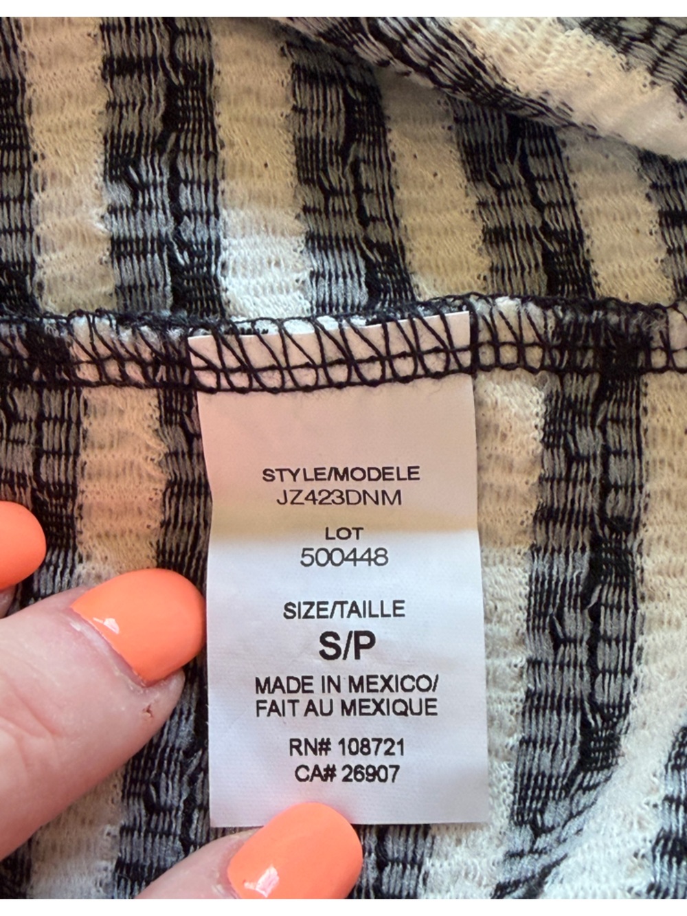 Antistar Black Cream Striped Ribbed Knit Mock Neck Dress Sleeveless S NWT - Picture 7 of 9